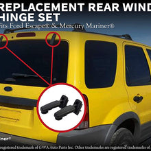 Rear Window Hinge Set - Fits Ford Escape 2001, 2002, 2003, 2004, 2005, 2006, 2007 and Mercury Mariner 2005-2007 - Replaces YL8Z78420A68BA, YL8Z78420A69BA, YL8Z-78420A68-BA - Rear Liftgate Glass Hinges