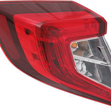 Tail Light Assembly Compatible with 2016-2018 Honda Civic Outer Sedan Driver Side