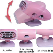 Portable Car Heater Fan Defroster with Air Purification 12V 150W Auto Car 30 Seconds Fast Heating Defrost Defogger Demister Vehicle Ceramic Heater Fan for Windshield (Pink)