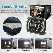 2Pcs 5x7 Led Headlights 7x6 Led Sealed Beam Headlights with Angel Eyes DRL High Low Beam C4 Corvette H6054 6054 Led Headlight Compatible with Jeep Wrangler YJ Cherokee XJ H5054 H6054LL 6052 6053