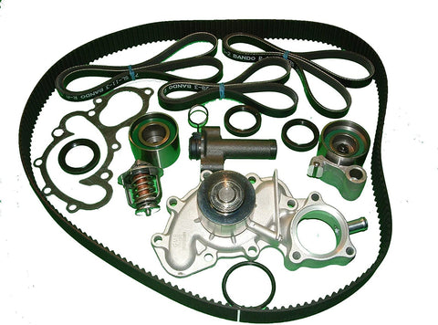 Timing Belt Kit Replacement for Toyota 4runner 1996 to 2002 3.4L V6 Toyota Tacoma 1995-2004 vehicles with Ol Cooler Aisin Water pump Mitsuboshi Timing Belt Bando Drive Belts Japanese seals GMB Bearing