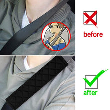 2Pcs Car Seat Belt Cover Pads, Shoulder Seatbelt Pads Cover, Safety Belt Strap Shoulder Pad for Adults and Children(Black)