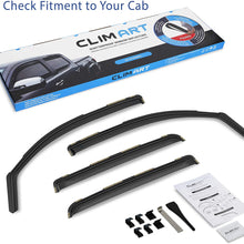 CLIM ART in-Channel Incredibly Durable Rain Guards for Toyota Tacoma Truck 16-20 Double Cab, Original Window Deflectors, Vent Deflector, Vent Window Visors, Dark Smoke Truck Accessories, 4 pcs- 616012
