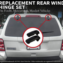 Rear Window Hinge Set - Fits Ford Escape, Mercury Mariner, Mazda Tribute 2008, 2009, 2010, 2011, 2012 - Replaces 8L8Z78420A68C and 8L8Z78420A68D - Hinges for Rear Hatch Glass, Tailgate and Liftgate