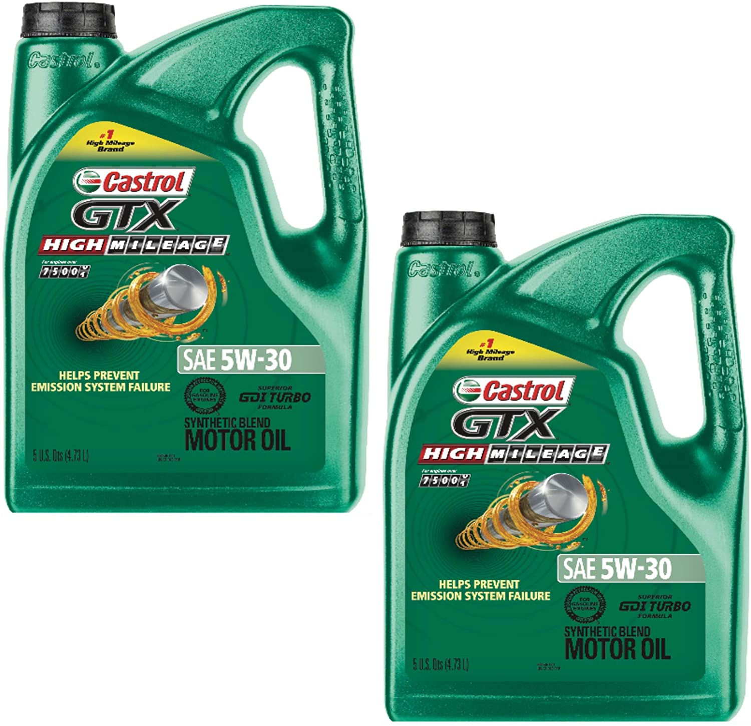 La Rosticceria GTX High Mileage 5W-30 Synthetic Blend Motor Oil, 5 Quart (Pack of 2)