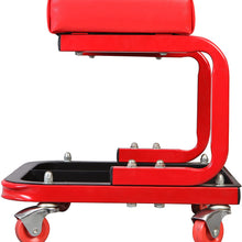 Torin TR6300 Red Rolling Creeper Garage/Shop Seat: Padded Mechanic Stool with Tool Tray