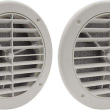 RecPro RV AC Vent 5" Side Vent | Optional Charcoal Filter | White | Camper AC Vent (5 Pack, No Charcoal Filter)