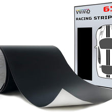 VViViD Matte Black Adhesive Vinyl Racing Stripe Wrap Film Roll (6 Inch x 30ft)