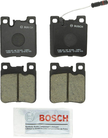 Bosch BC603 QuietCast Premium Ceramic Disc Brake Pad Set For Select Chrysler; Mercedes-Benz (AMG, C, CL, CLK, E, S, SD, SE, SEL, SEC, SL, SLK) 32 43 55 280 300 320 350 400 420 430 500 550 600; Rear