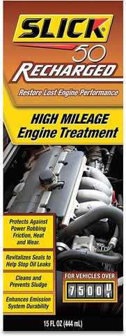 Slick 50 750002 Recharged High Mileage Engine Treatment, 15-Ounce