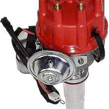 A-Team Performance R2R Ready 2 Run Complete Distributor Compatible With Chevrolet GM Small Block Big Block Chevy SBC BBC 283 305 307 327 350 400 396 427 454 Two-Wire Installation Red Cap (Red)