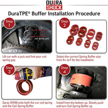 DuraSHOCK U.S. Car Coil Spring Buffer Cushion/Suspension Shock Absorber Retainer Automotive Front-Rear DuraTPE Performance Booster Kit for Universal Type A-F Vehicle Auto Parts (CSB Plus, A)