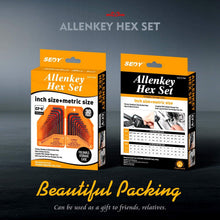 HORUSDY Hex Key Set, Allen Wrench Set Inch/Metric 30-Piece MM(0.7mm-10mm) SAE(0.028"-3/8) - Best Unique Tool Gift for Men