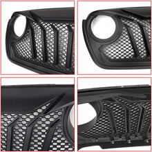 VZ4X4 Front Grill Mesh Grille Guard for 2018 2019 2020 Jeep Wrangler JL - Matte Black