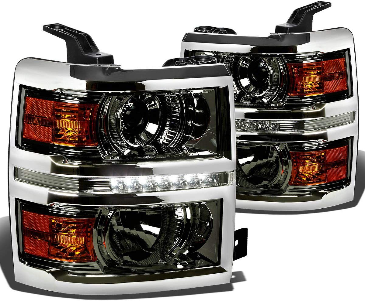 DNA Motoring HL-HPL-LED-CSIL14-SM-AM Headlight Assembly (Driver and Passenger Side)