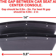 Matuku Car Console Organizer Gap Filler - Seat Gap Filler Car Seat Gap Organizer, Car Accessories Interior with Premium PU Leather, Car Pocket Organizer - Set of 2 for Phone Money Cards Keys Remote