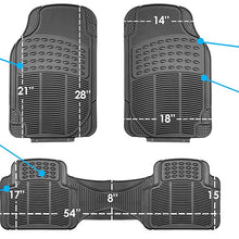 FH Group F11306GRAY-3ROW Floor Mat (Trimmable Heavy Duty 3 Row SUV All Weather 4pc Full Set - Gray)