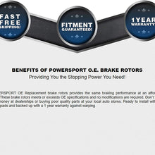 Rear PowerSport Replacement Brake Rotors and Ceramic Brake Pads BLBR.44176.02