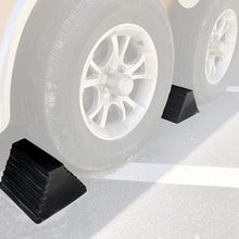 MAXXHAUL 80681-10'X8'X6' Solid Rubber Heavy Duty Wheel Chock with Eyebolt, 2 Pack