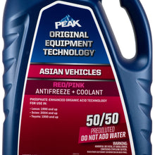 PEAK® ORIGINAL EQUIPMENT TECHNOLOGY Antifreeze + Coolant For Asian Vehicles - Red/Pink