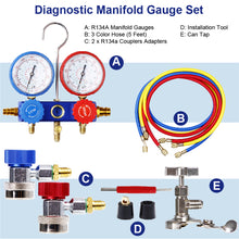 1 Set A/C Manifold Gauge Set AC Refrigeration Kits for Air R12 R22 R134a 410a R404z