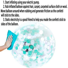 BalsaCircle 10 pcs 12-Inch Clear with Confetti Round Latex Helium Balloons - Wedding Events Birthday Reception Party Decorations