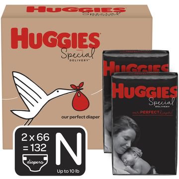 Item By HUGGIES Baby Diapers, Special Delivery,Hypoallergenic, Size Newborn, 132 Count