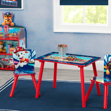 Nick Jr. PAW Patrol 4-Piece Playroom Set by Delta Children – Includes Table and 2 Chair Set and 3-Shelf Playhouse Bookcase