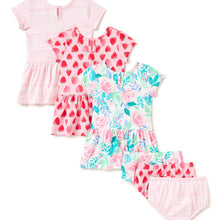 Wonder Nation Baby Girl Knit Dresses, 3-Pack