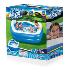 H2OGO! Family Fun Inflatable Kiddie Pool, 7' x 6'9" x 27"