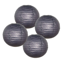 Just Artifacts 8" Black Paper Lanterns (Set of 4) - Decorative Round Chinese/Japanese Paper Lanterns for Birthday Parties, Weddings, Baby Showers, and Life Celebrations!