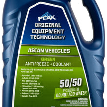 PEAK® ORIGINAL EQUIPMENT TECHNOLOGY Antifreeze + Coolant For Asian Vehicles - Green