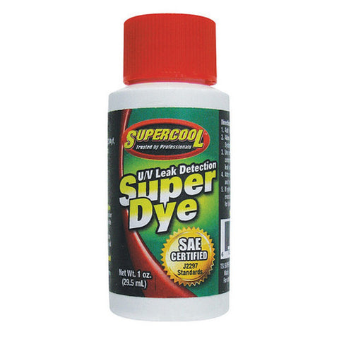 SUPERCOOL 33003 UV Leak Detection Dye, Green, Size 1 oz.