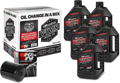 Maxima Racing Oils Black 90-129015B Quick Milwaukee-Eight Synthetic 20W-50 Filter Engine Oil Change Kit, 160. Fluid_Ounces