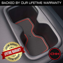 CupHolderHero for Honda Accord 2018-2020 Custom Liner Accessories – Premium Cup Holder, Console, and Door Pocket Inserts 17-pc Set (Red Trim)