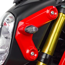 TST Industries LED Front Flushmount Turn Signals and 3-2 Harness Converter for Honda Grom 2014 2015 2016 2017 2018 - Smoke Lens