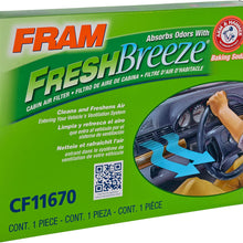 FRAM Fresh Breeze Cabin Air Filter Replacement for Car Passenger Compartment w/Arm and Hammer Baking Soda, Easy Install, CF8644A for Select Volkswagen and Audi Vehicles , white