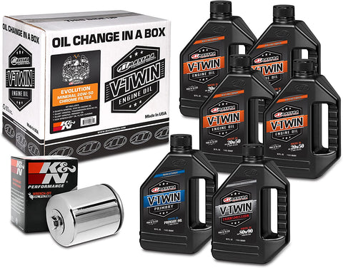 Maxima Racing Oils Chrome 90-069016C Evolution Mineral 20W-50 Filter Complete Oil Change Kit, 192. Fluid_Ounces