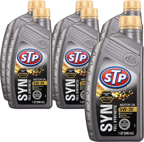 STP 17480-6PK Engine & Car Care Synthetic Motor Oil, Bottles, 1 Quart, Pack of 6, 1024. Fluid_Ounces, 6 Pack