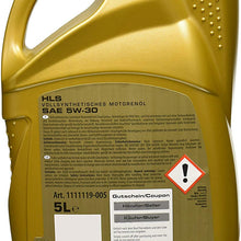 Ravenol J1A1531 SAE 5W-30 Motor Oil - HLS Full Synthetic GM Dexos2, MB 229.51, Longlife-04 Approved (5 Liter)