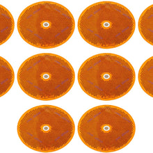 [ALL STAR TRUCK PARTS] Class A 3-3/16" Round Reflector with Center Mounting Hole - 2 Pack for Trailers, Trucks, Automobiles, Mail Boxes, Boats, SUV's, RV's, Industrial Applications (Red, 2)