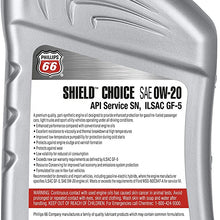 Phillips 66 1075027 Blend Motor (Shield Choice Synthetic Oil 0W20-1 Quart), 32. Fluid_Ounces