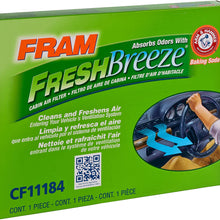 Fram Fresh Breeze - Filtro de aire de cabina con bicarbonato de sodio Arm & Hammer, CF10729 para vehículos seleccionados Chrysler, Dodge y Jeep