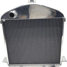 JSD G181A Aluminum Racing Radiator fits 1917-1927 Ford T Bucket 2 Row Single Pass
