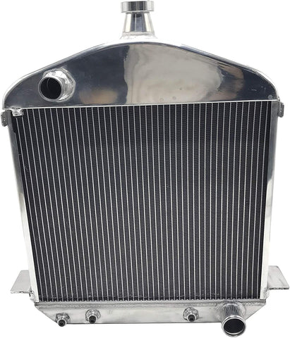 JSD G181A Aluminum Racing Radiator fits 1917-1927 Ford T Bucket 2 Row Single Pass