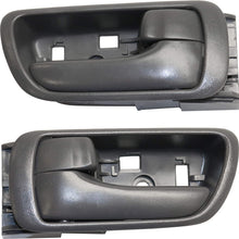 Interior Door Handles Compatible with Toyota Camry 02-06 Set of 2 Front or Rear Left and Right Side Plastic Gray W/door lock button