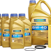 Blau J1A5096-A Motor Oil Change Kit - Compatible with 2011-15 Audi Q7 w/ 6 Cylinder 3.0T Engine - 5w40