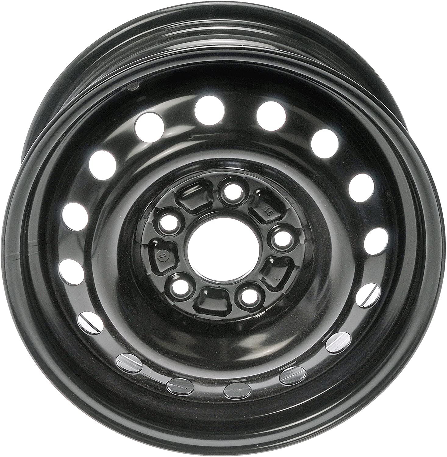 Dorman 939-196 Black Wheel with Painted Finish (15 x 6. inches /5 x 114 mm, 46 mm Offset)