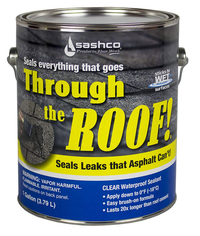 Sashco Through The Roof Sealant, 1 Gallon Container, Clear (Pack of 2)