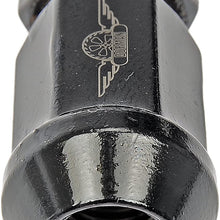 Dorman 712-345A Wheel Nut M12-1.50 Racing Style for Select Models, Black (Pack of 20)